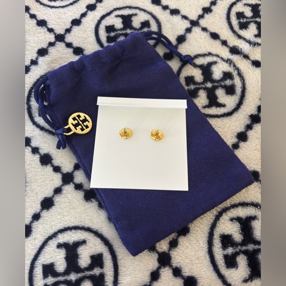 TORY BURCH Kira Crystal Stud earrings NWOT w Dust-bag - Picture 2 of 5